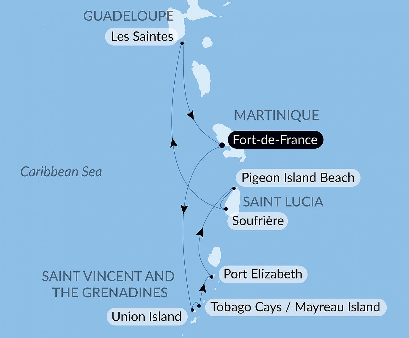 carte Perles des Antilles, 8 jours