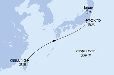 carte Asie, 5 jours