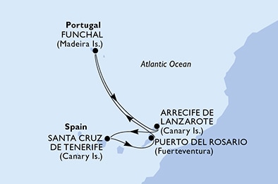 carte Méditerranée, 6 jours
