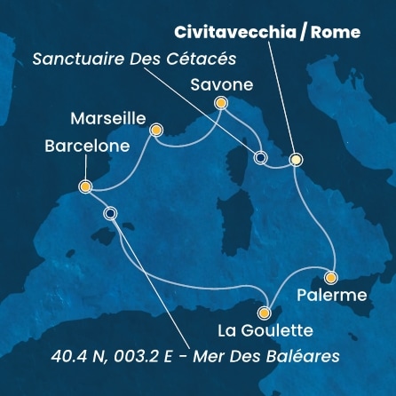 carte Méditerranée, 8 jours
