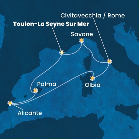 carte Méditerranée, 8 jours