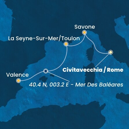 carte Méditerranée, 4 jours