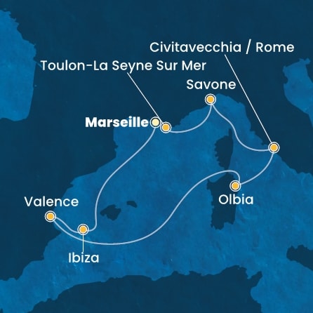 carte Méditerranée, 8 jours