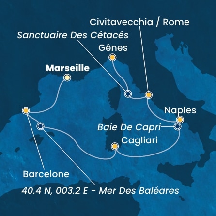 carte Méditerranée, 7 jours