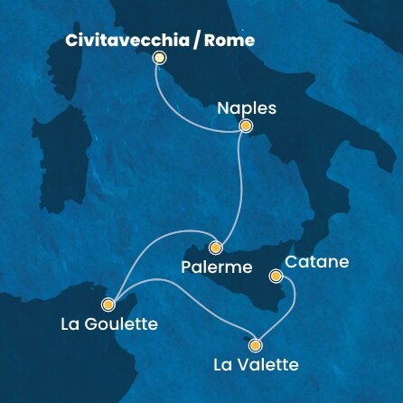 carte Méditerranée, 6 jours