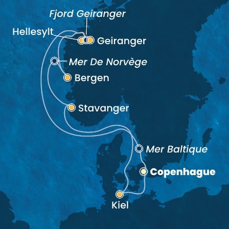 carte Europe du Nord, 8 jours