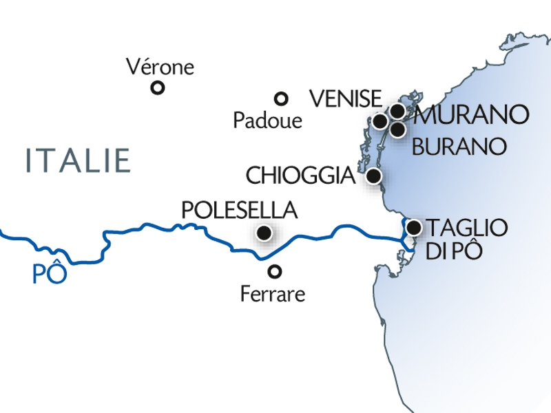 carte Tous les chemins mènent à Venise, 5 jours - VEN