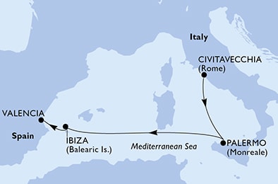 carte Méditerranée, 5 jours