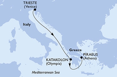 carte Méditerranée, 4 jours