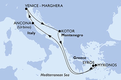carte Méditerranée, 8 jours