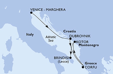 carte Méditerranée, 6 jours