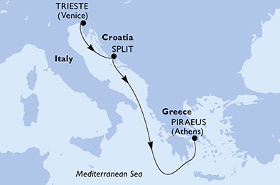 carte Méditerranée, 4 jours