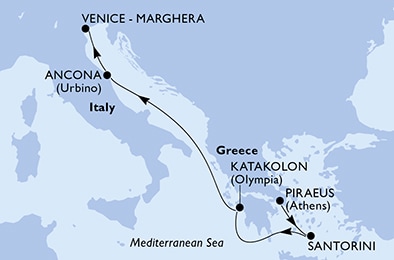 carte Méditerranée, 6 jours