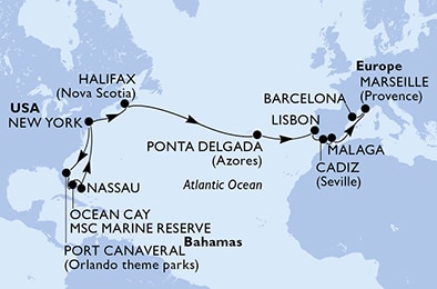 carte Caraïbes et Antilles, 24 jours