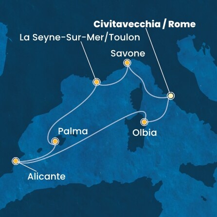 carte Méditerranée, 8 jours