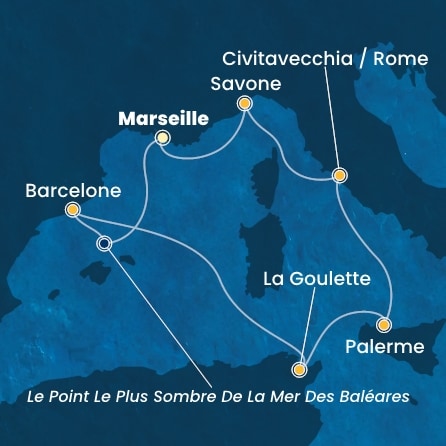carte Méditerranée, 8 jours