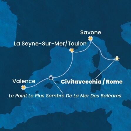 carte Méditerranée, 4 jours
