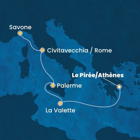 carte Méditerranée, 6 jours