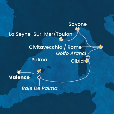 carte Méditerranée, 7 jours