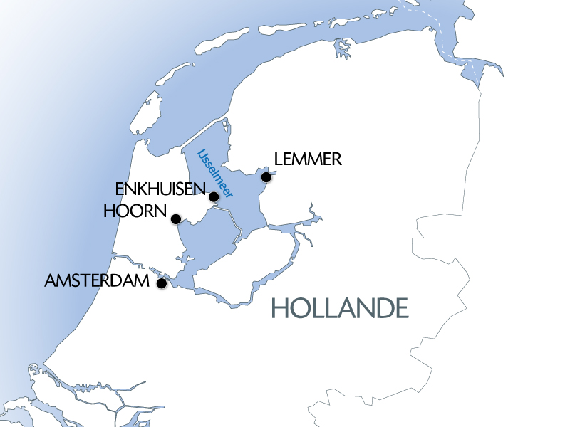 carte Croisière sur l'IJsselmeer, la perle de la Hollande (formule port/port), 6 jours - AIJ_PP