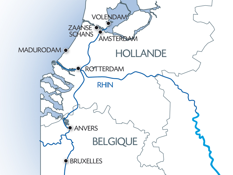 carte Itinéraire inédit de la Belgique aux Pays-Bas (formule port/port), 6 jours - BAM_PP