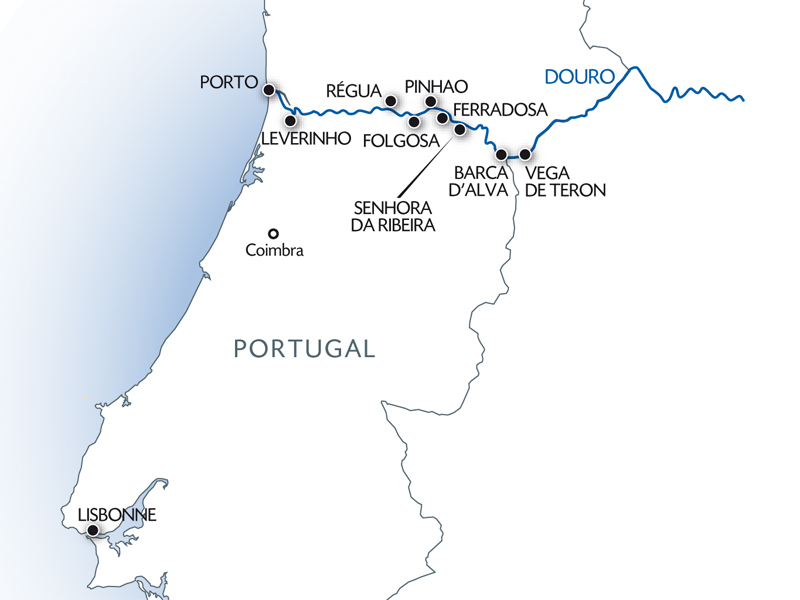 carte Lisbonne et Porto, la vallée du Douro (formule port/port), 8 jours - POI_PP