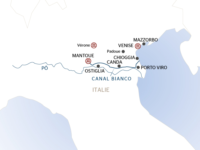 carte De Venise, la cité des Doges, à Mantoue, bijou de la Renaissance, 7 jours - VMA