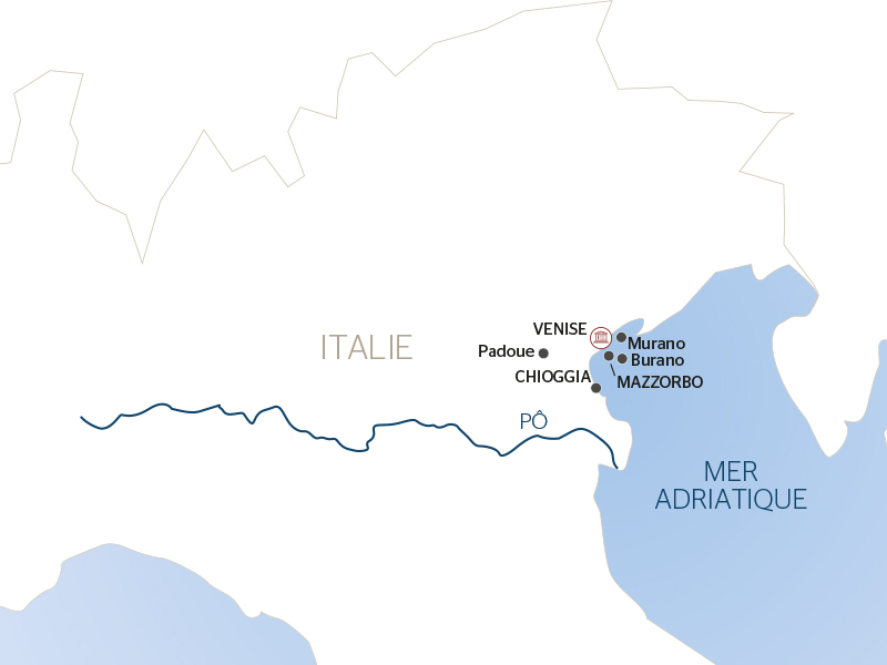 carte Venise, capitale de l'art et sa célèbre lagune (formule port/port), 6 jours - VSA_PP