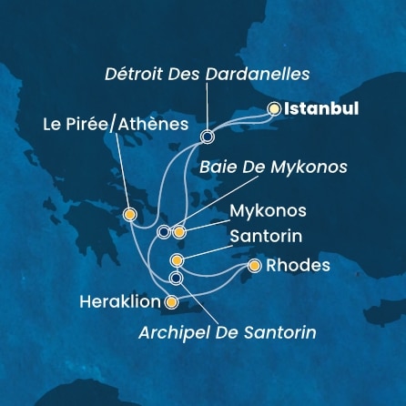 carte Turquie, Grèce, 8 jours