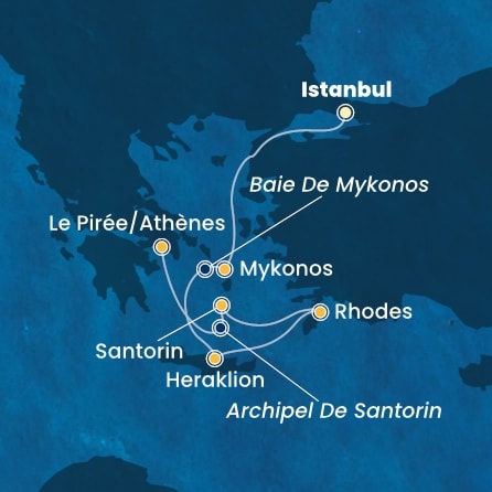 carte Turquie, Grèce, 6 jours