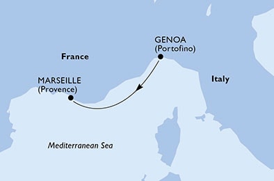 carte Genoa, Marseille, 2 jours