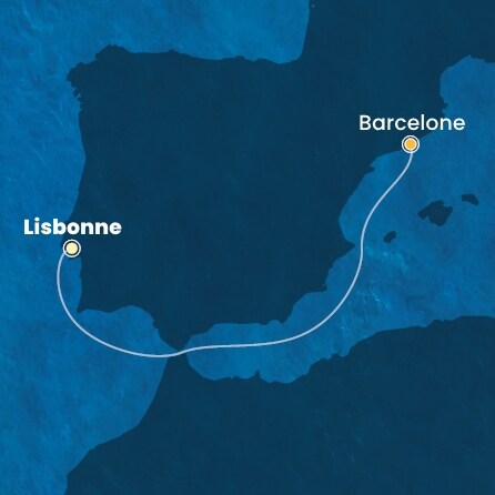 carte Portugal, Espagne, 4 jours