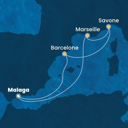 carte Espagne, France, Italie, 7 jours