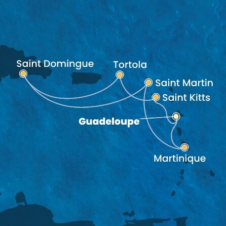 carte Antilles, Iles Vierges, 8 jours