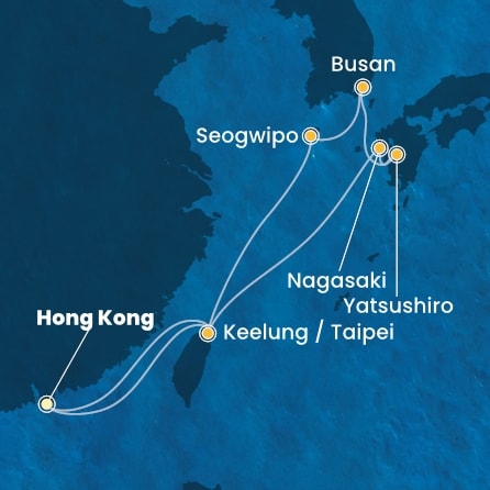 carte Chine, Taïwan, Corée du Sud, Japon, 10 jours