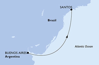 carte Buenos Aires, Santos, 4 jours