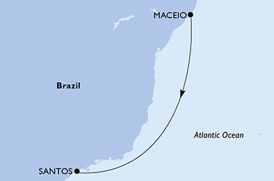 carte Maceio, Santos, 4 jours