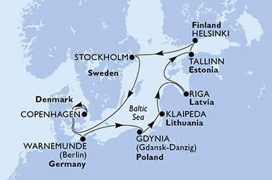 carte Europe du Nord, 11 jours