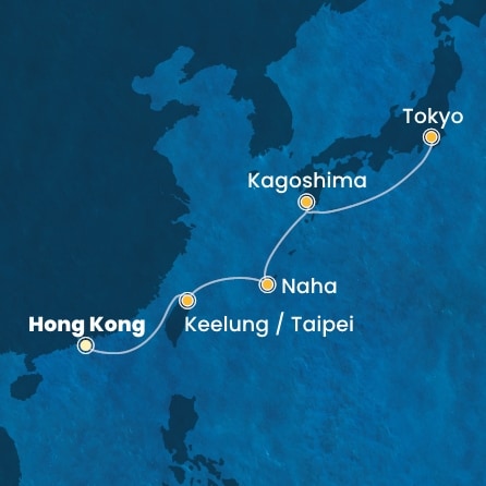 carte Chine, Taïwan, Japon, 8 jours