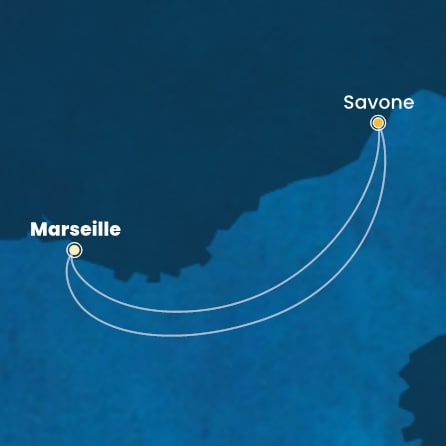 carte France, Italie, 3 jours