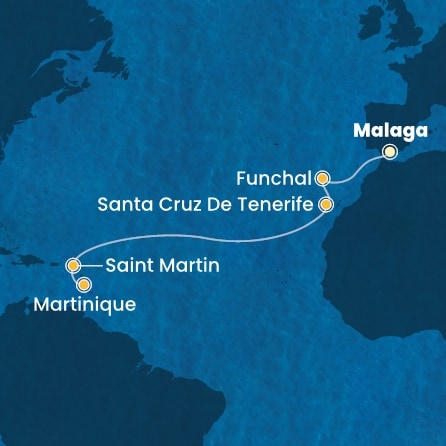 carte Espagne, Madère, Canaries, Antilles, 12 jours