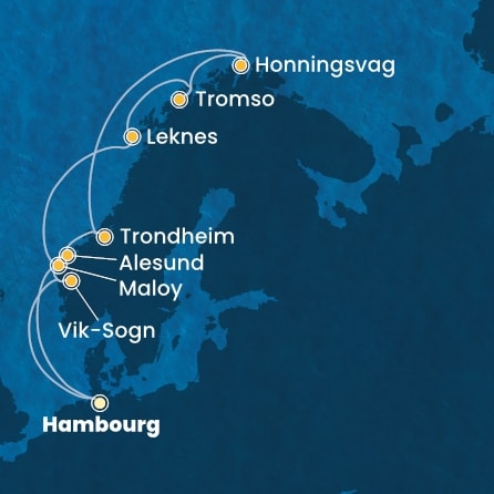 carte Allemagne, Norvège, 13 jours