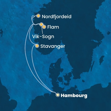carte Allemagne, Norvège, 8 jours
