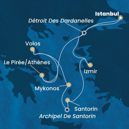 carte Turquie, Grèce, 8 jours