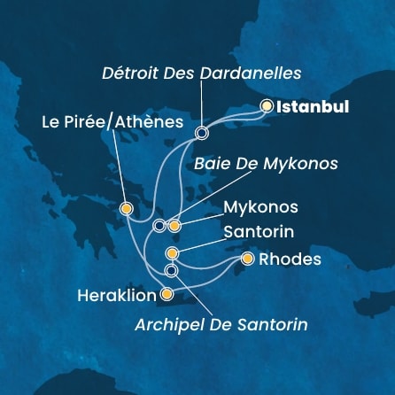 carte Turquie, Grèce, 8 jours