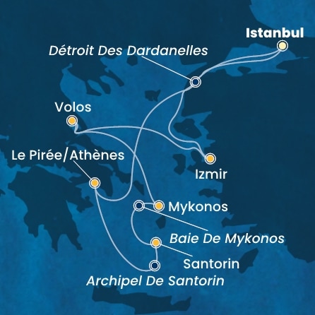 carte Turquie, Grèce, 8 jours