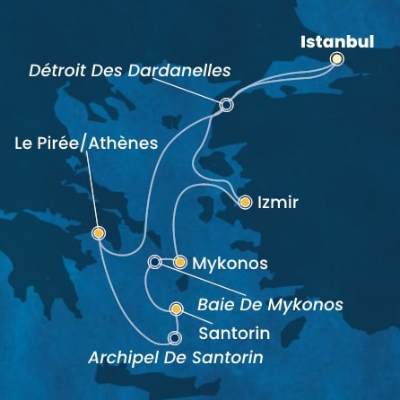 carte Turquie, Grèce, 7 jours