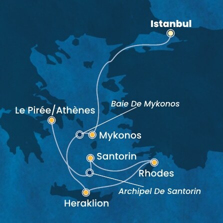 carte Turquie, Grèce, 6 jours