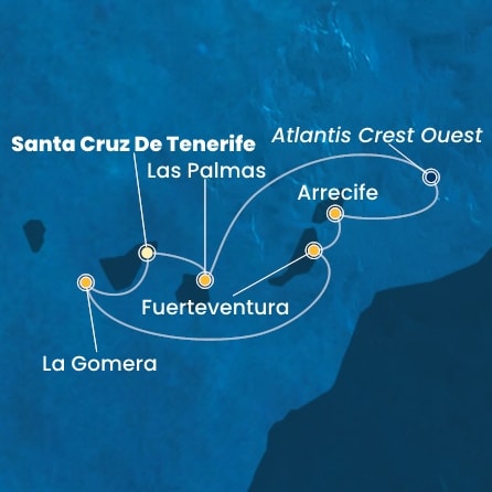 carte Canaries, Espagne, 6 jours