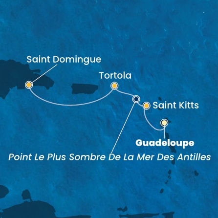 carte Antilles, Iles Vierges, 4 jours